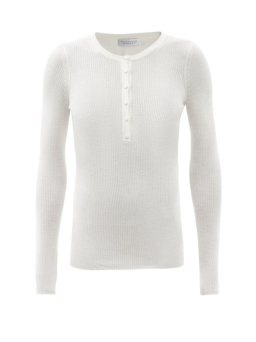 Gabriela Hearst - Julian Ribbed Cashmere-blend Sweater Ivory