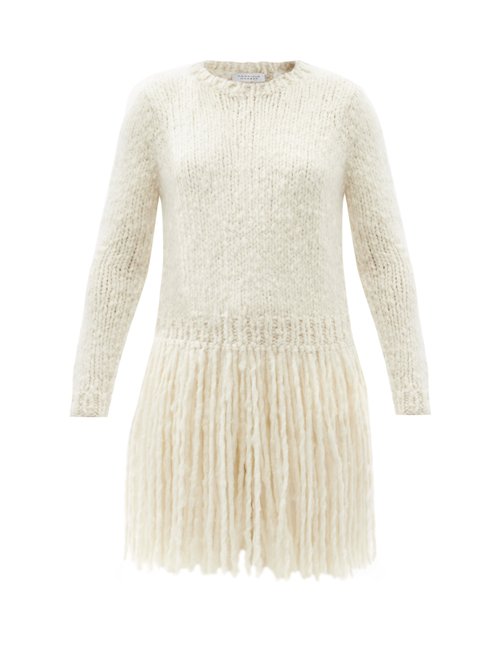 Gabriela Hearst - Gracida Fringed Cashmere Sweater Ivory