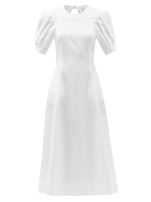 Gabriela Hearst - Corinne Puff-sleeve Cotton-poplin Dress White