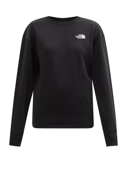 Buy The North Face - Logo-embroidered Cotton-blend Jersey Sweatshirt Black online - shop best The North Face 