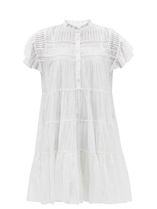 Isabel Marant Étoile - Lanikaye Pintucked Cotton-voile Mini Dress White