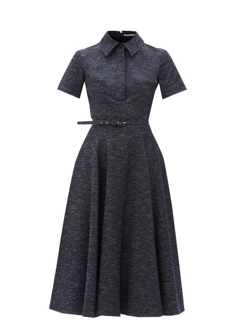 Buy Emilia Wickstead - Jody Belted Denim Dress Dark Blue online - shop best Emilia Wickstead clothing sales
