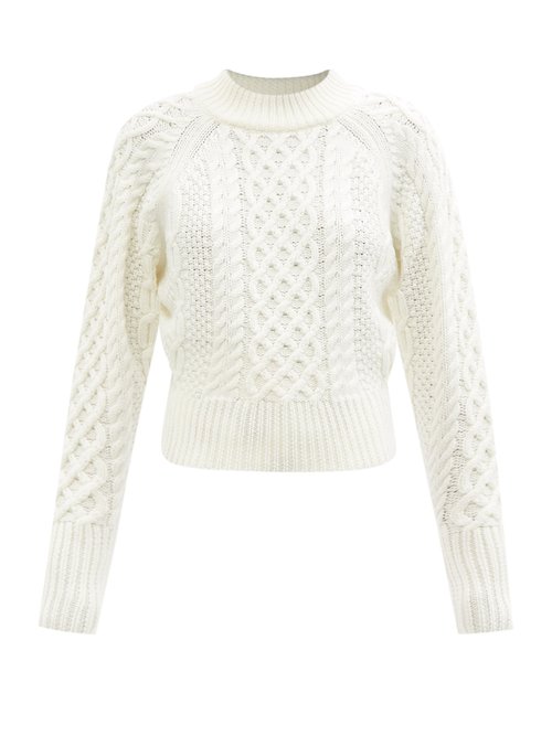 Emilia Wickstead - Emory Cable-knit Wool Sweater Ivory