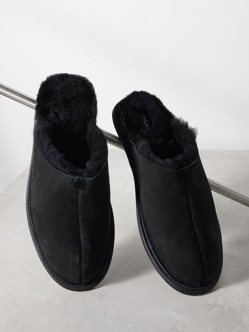 Hyde Shearling-lined Suede Slippers