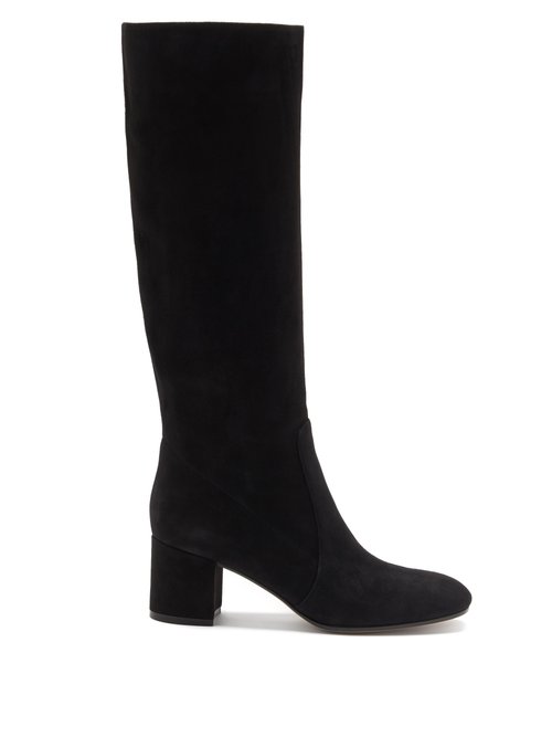Gianvito Rossi - Knee-high 45 Suede Boots Black