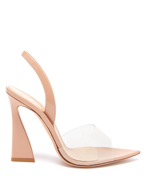 Gianvito Rossi - Slingback 105 Patent-leather Sandals Nude