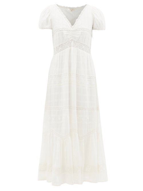 Loveshackfancy - Dimonda Lace-insert Cotton Dress White
