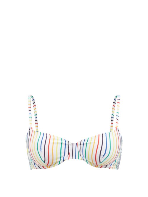 Solid & Striped - The Eva Striped Bikini Top Multi Beachwear