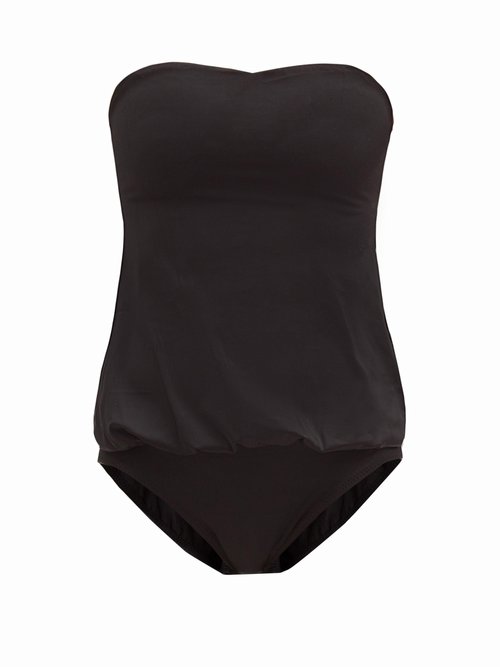 Norma Kamali - Mio Strapless Sweatheart-neckline Swimsuit Black Beachwear