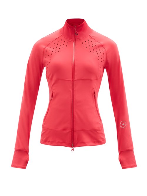 Adidas By Stella Mccartney - Truepurpose Stretch-jersey Midlayer Jacket Dark Pink
