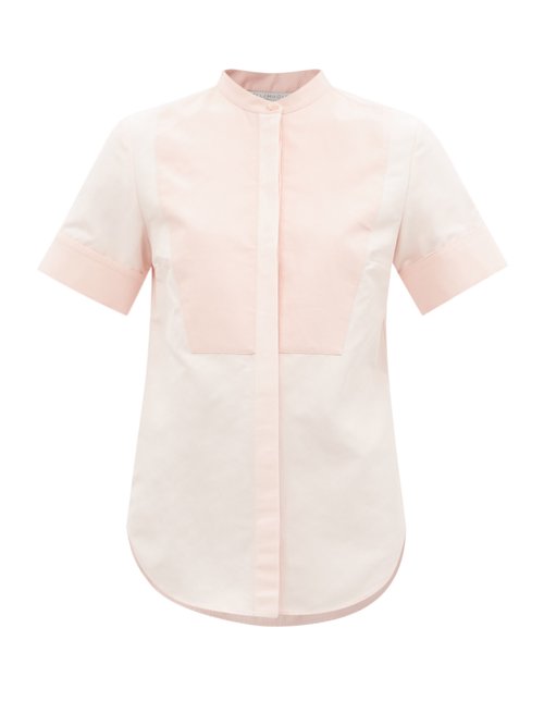 Buy Stella Mccartney - Siena Basketweave-bib Shirt Pink online - shop best Stella McCartney 