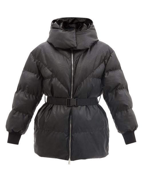 Stella Mccartney - Kayla Hooded Quilted Faux Leather Jacket Black