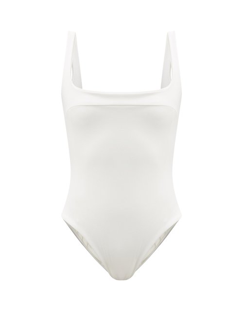 Haight - Gabi Square-neck Swimsuit Ivory Beachwear