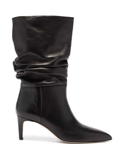 Paris Texas - Slouchy Leather Boots Black