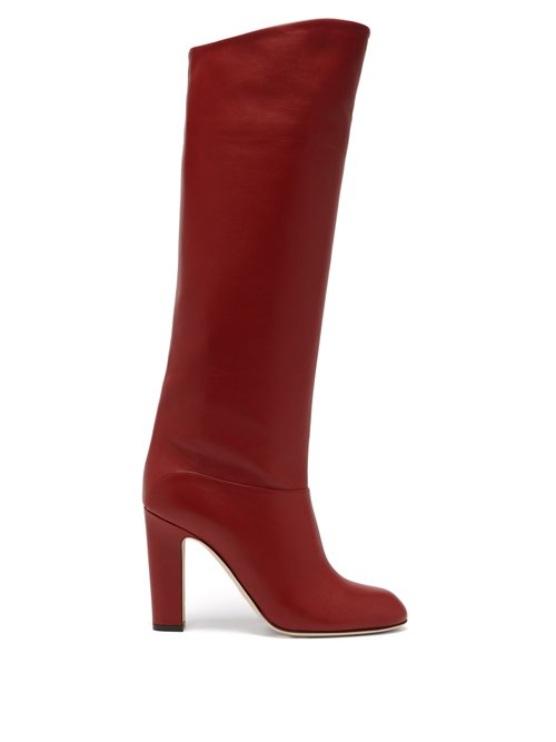Paris Texas - Kiki Leather Knee-high Boots Red