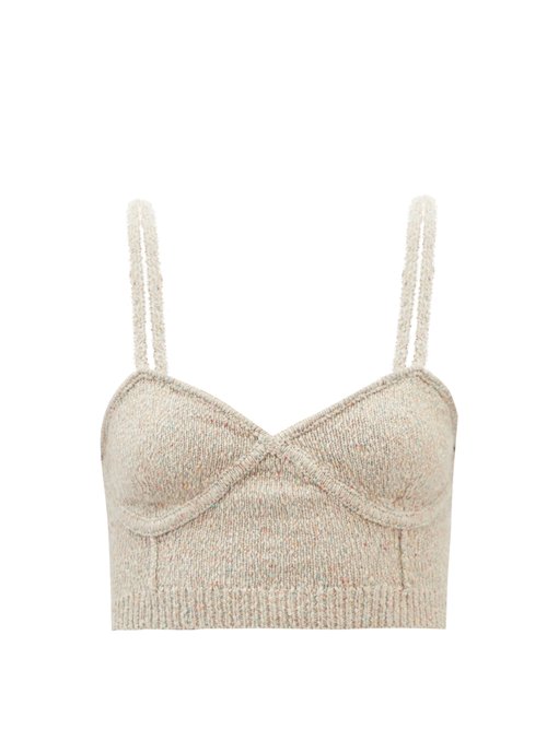 JoosTricot Knitted Cotton-blend Bralette