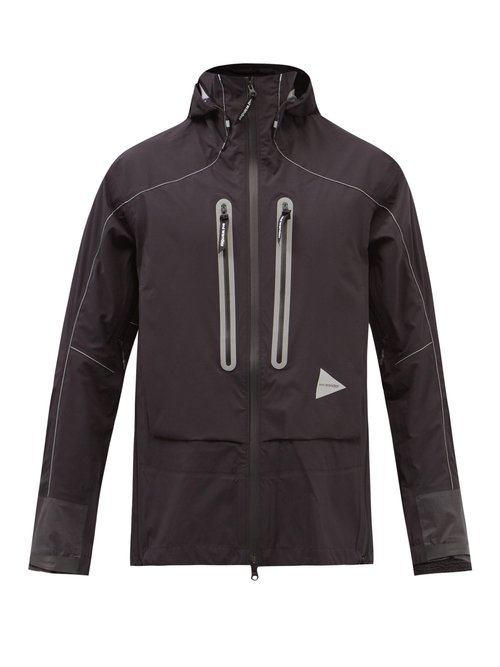 And Wander Reflective Logo-print Nylon Hooded Jacket