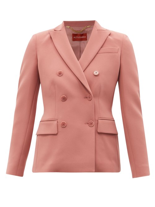 Altuzarra - Indiana Double-breasted Cady Suit Jacket Pink