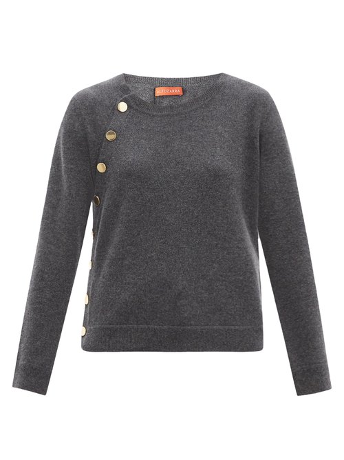 Altuzarra - Minamoto Buttoned Cashmere Sweater Grey