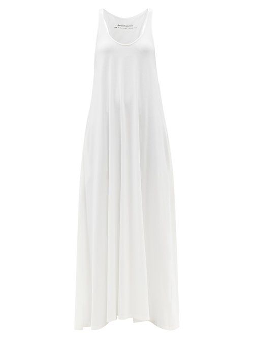 Another Tomorrow - Scoop-neck Organic-cotton Dress White