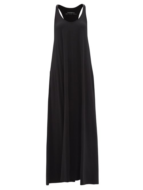 Another Tomorrow - Scoop-neck Organic-cotton Dress Black