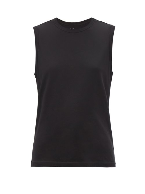 Another Tomorrow - Sleeveless Organic-cotton Jersey T-shirt Black