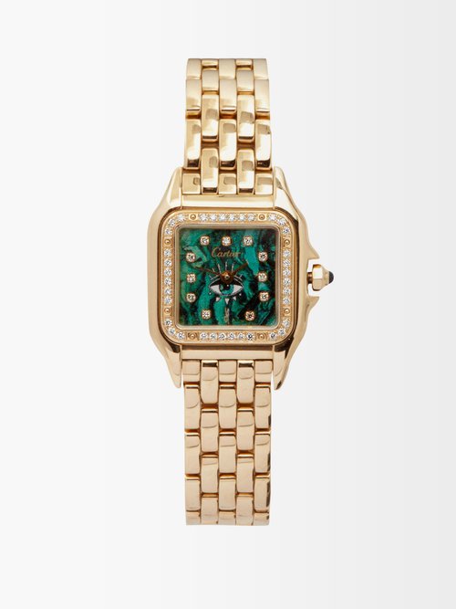 Gold Vintage Cartier Tank diamond & 18kt gold watch, Jacquie Aiche