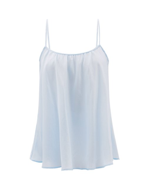 Loup Charmant - Scoop-neck Silk Cami Top Blue