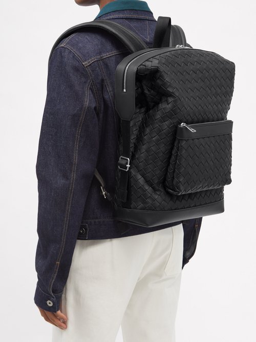 Bottega Veneta Hidrology Intrecciato Leather Backpack