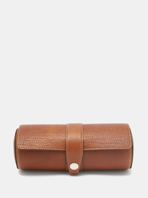 Brunello Cucinelli Grained-leather Rolled Watch Case
