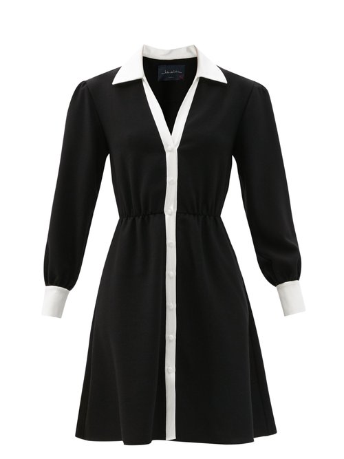 Julie De Libran - Fanélie Wool Shirt Dress Black & White