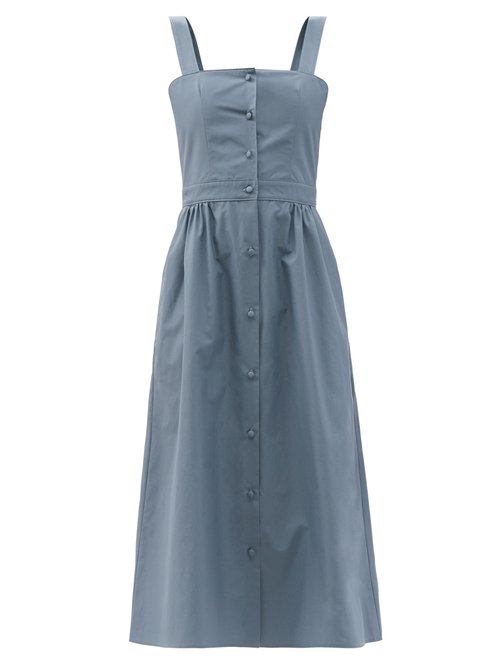 Julie De Libran - Sun Cotton Midi Dress Blue