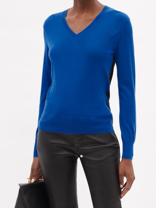 Alexander Mcqueen - Bi-colour Cashmere Sweater Black Blue