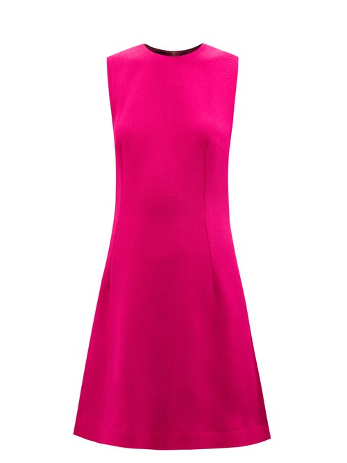 Dolce & Gabbana – Round-neck Wool Mini Dress Pink