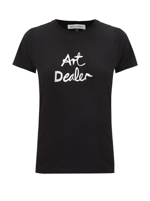 Bella Freud - Art Dealer Cotton-jersey T-shirt Black