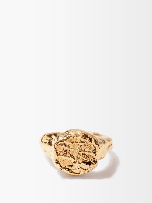 Alighieri Libra 24kt Gold plated Zodiac Ring ModeSens