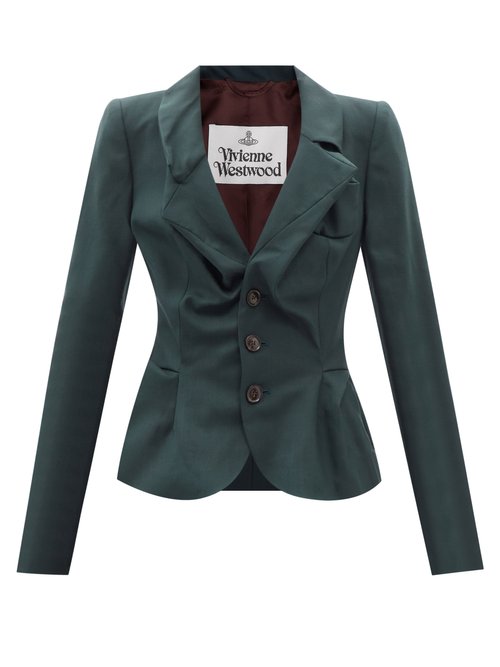 Vivienne Westwood - Drunken Tailor Check Wool-twill Suit Jacket Green