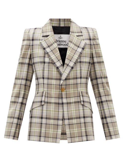 Vivienne Westwood - Lou Lou Tartan Wool-twill Suit Jacket Beige