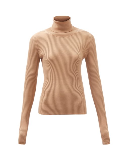 Joseph - Roll-neck Merino Wool-blend Sweater Camel
