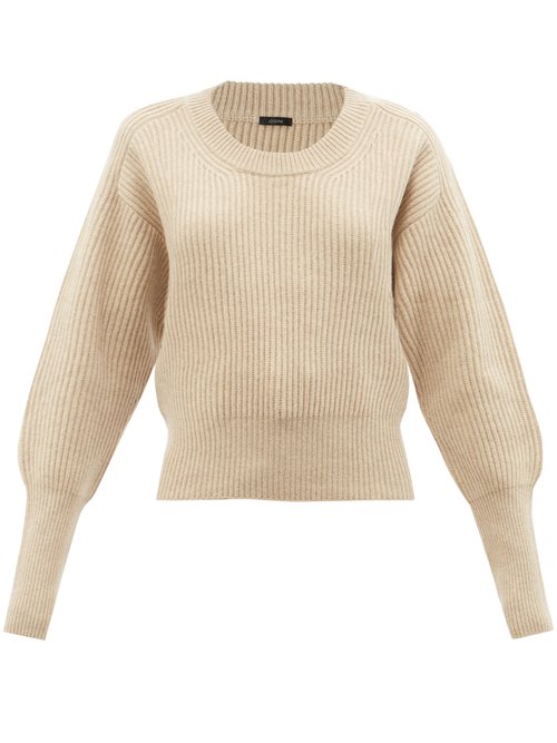 Joseph - Cardigan-stitch Wool Sweater Beige