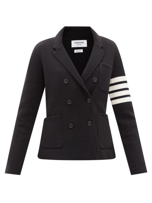 Thom Browne - Four Bar Double-faced Wool Tailored Jacket Black