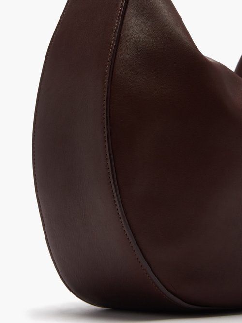 Allie Medium Leather Shoulder Bag in Brown - The Row