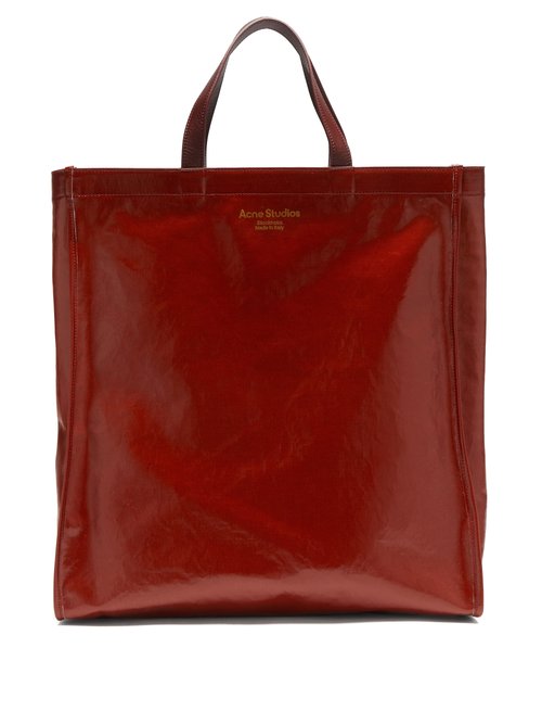 Agele Medium Leather-trim Coated-canvas Tote Bag