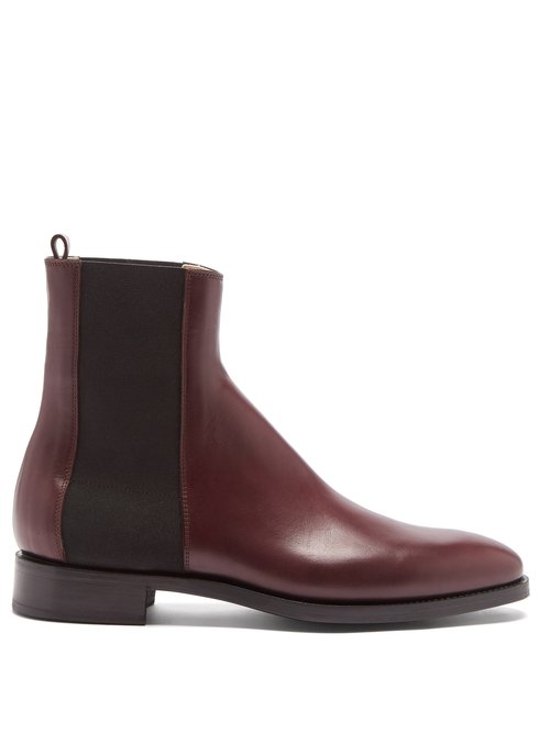 Almond-toe Leather Chelsea Boots