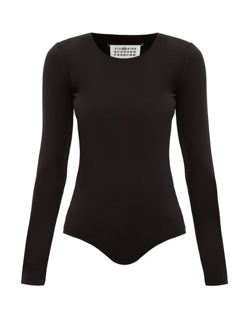 Maison Margiela - Scoop-neck Jersey Bodysuit Black