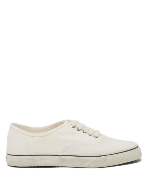 Re/Done - 70s Canvas Trainers Ivory