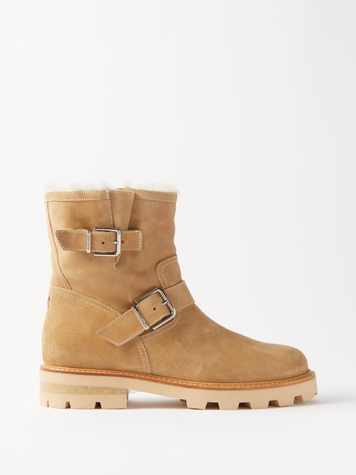 Jimmy Choo Youth Ii Shearling-lined Suede Boots