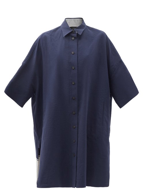 Joseph - Baker Cotton-blend Twill Shirt Dress Navy