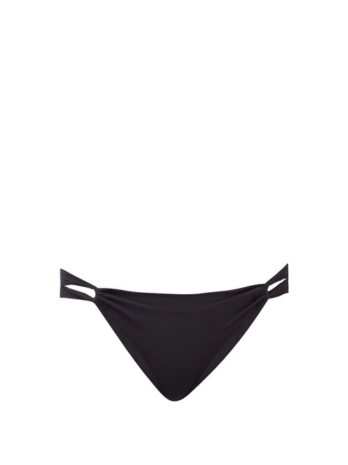 Sara Cristina - Narcissus Gathered-side Bikini Briefs Black Beachwear