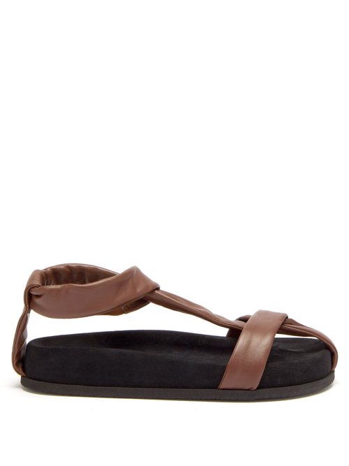 Neous - Proxima Leather Flat Sandals Brown